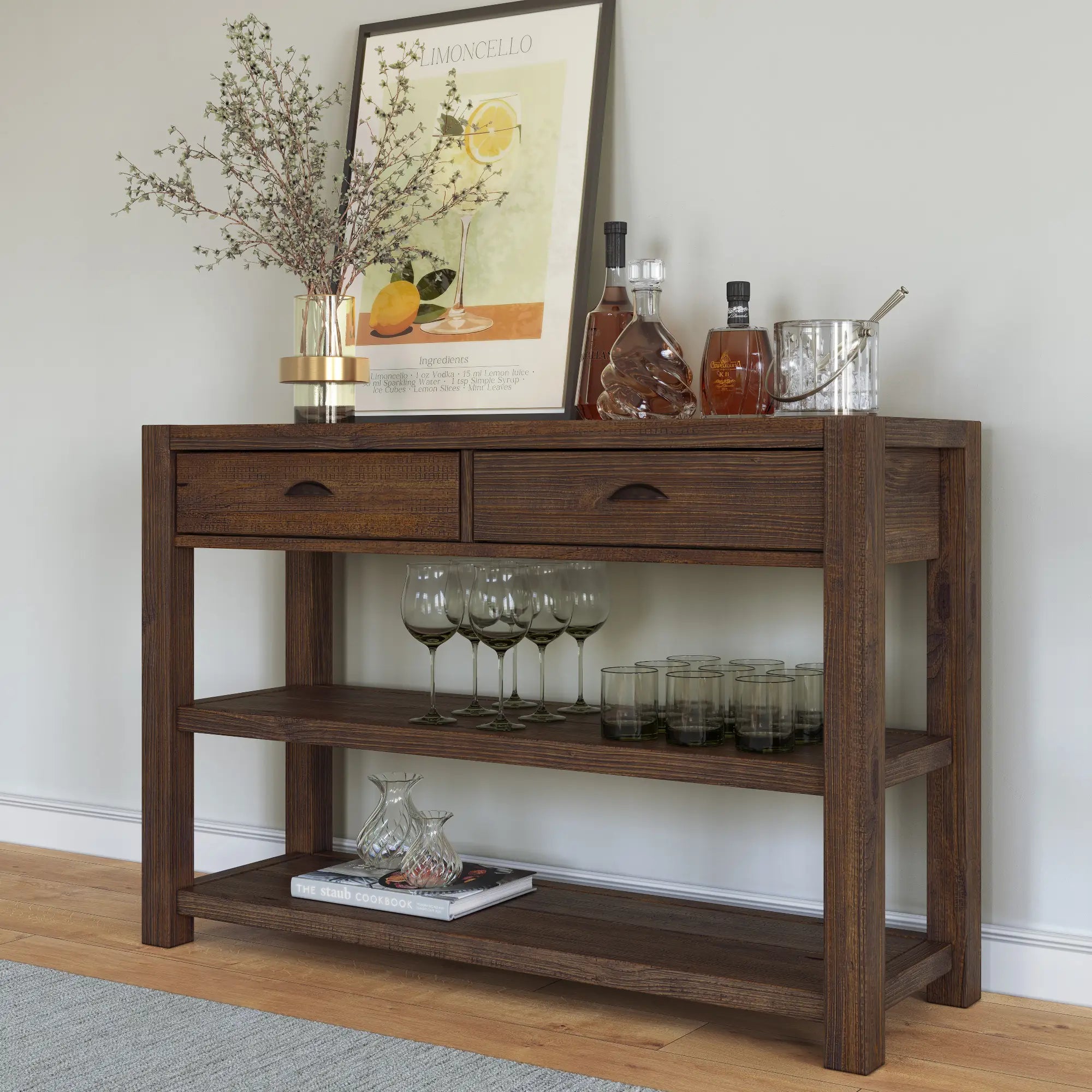 Montauk Console Table - Modern Entryway Sofa Table with Storage Shelf | Perfect for Hallway, Living Room & Bedroom Decor