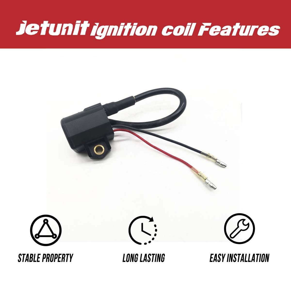 Suzuki Outboard Ignition Coil 33410-94630 33410-92E00 Compatible with 115HP 140HP 150HP 200HP 2-Stroke Engines DT115 DT140 DT150 DT200 (1986-2003) - Perfect for Marine Engine Repair & Boat Maintenance