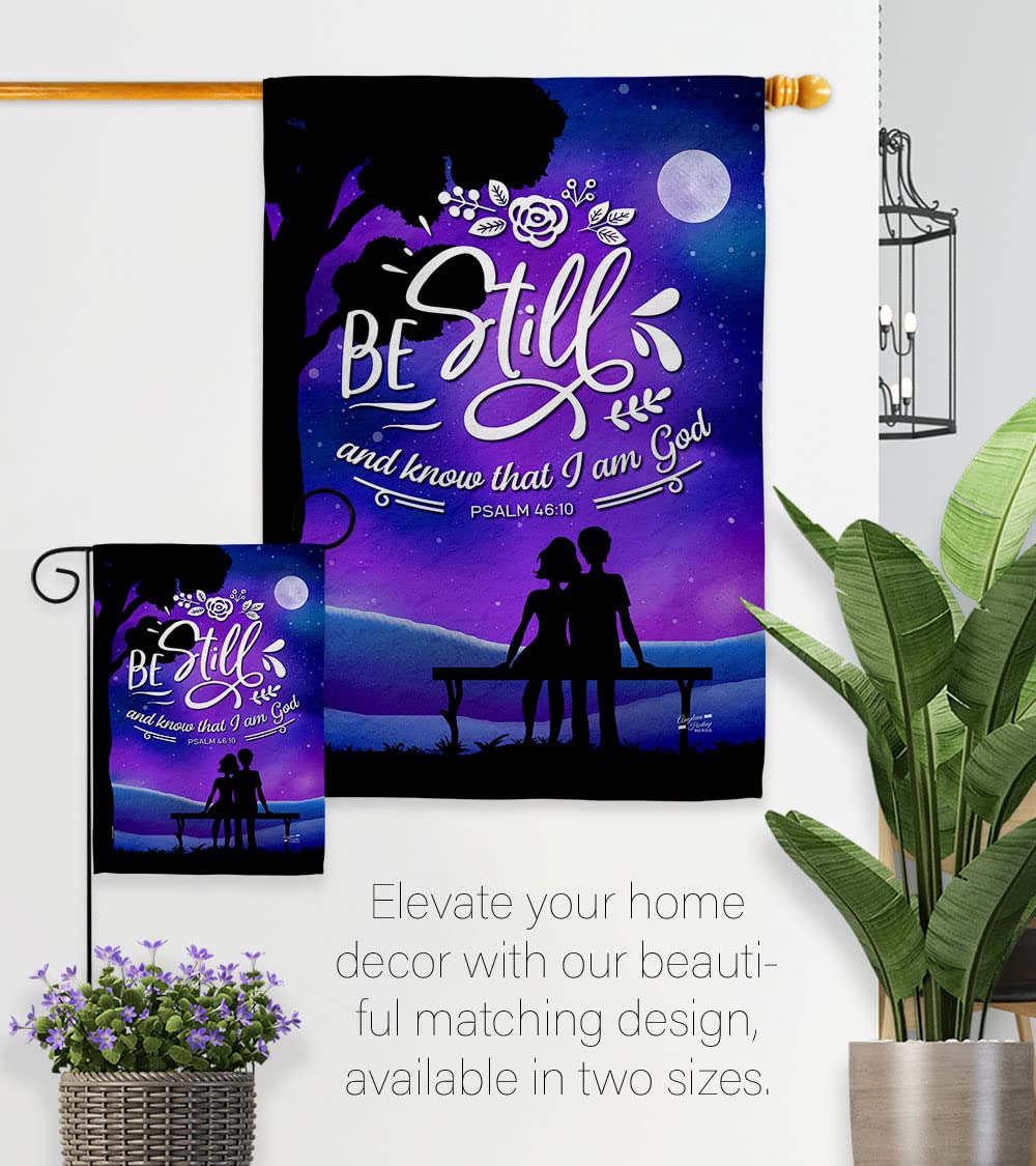 Religious Bible Verse House Flag - Double-Sided Christian Yard Decor for Garden & Home