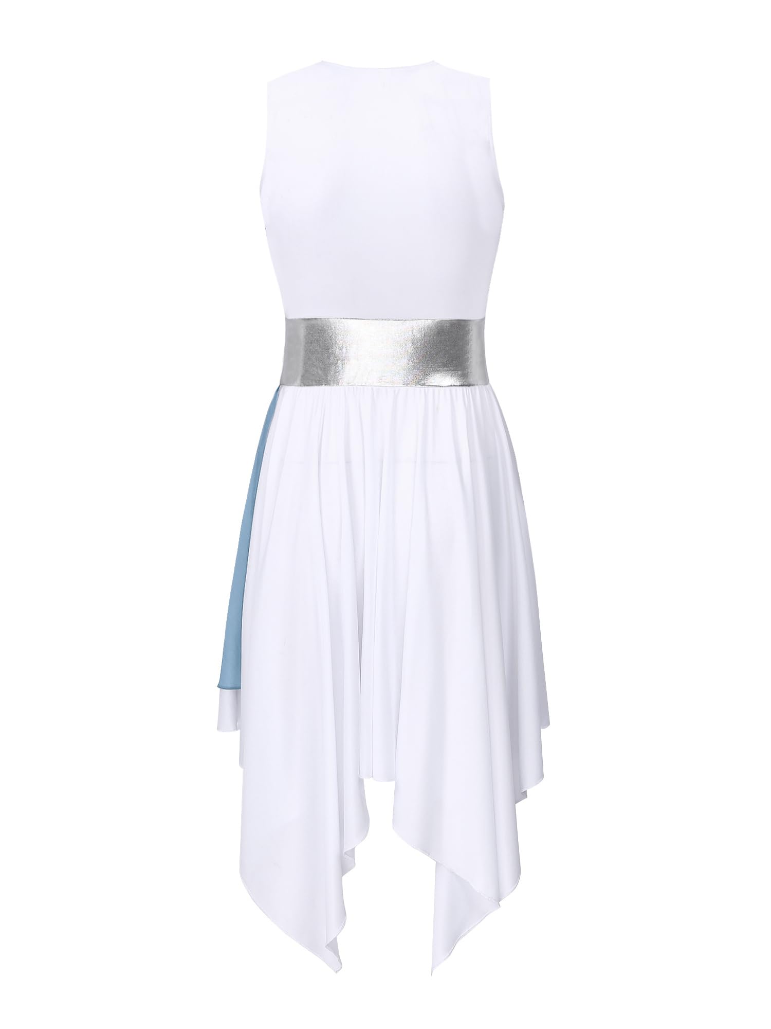 SEO-Optimized Liturgical Sleeveless Praise Dance Tunic for Women - Cut Out Lyrical Worship Overlay Dance Costume for Church Performances and Worship Events