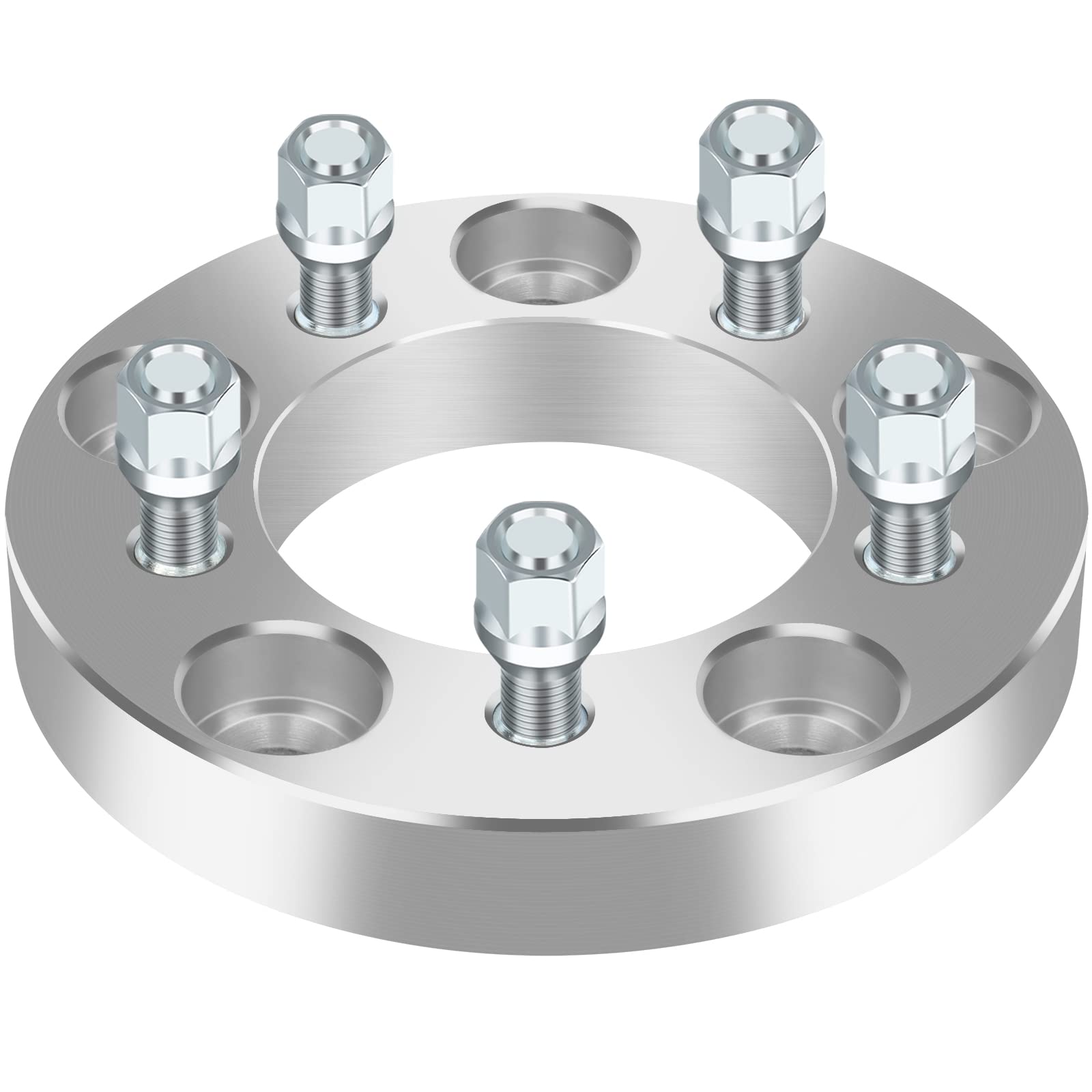 4PCS 5x5 to 5x4.5 Wheel Spacers Adapter - 1 Inch Thick, 5 Lug, M12x1.5 Studs, 87.1mm Bore - Compatible with Roadmaster (1991-1996) & Fleetwood (1986-1996) Vehicles - Perfect for Lifted Trucks, Off-Roading & Custom Wheel Fitment