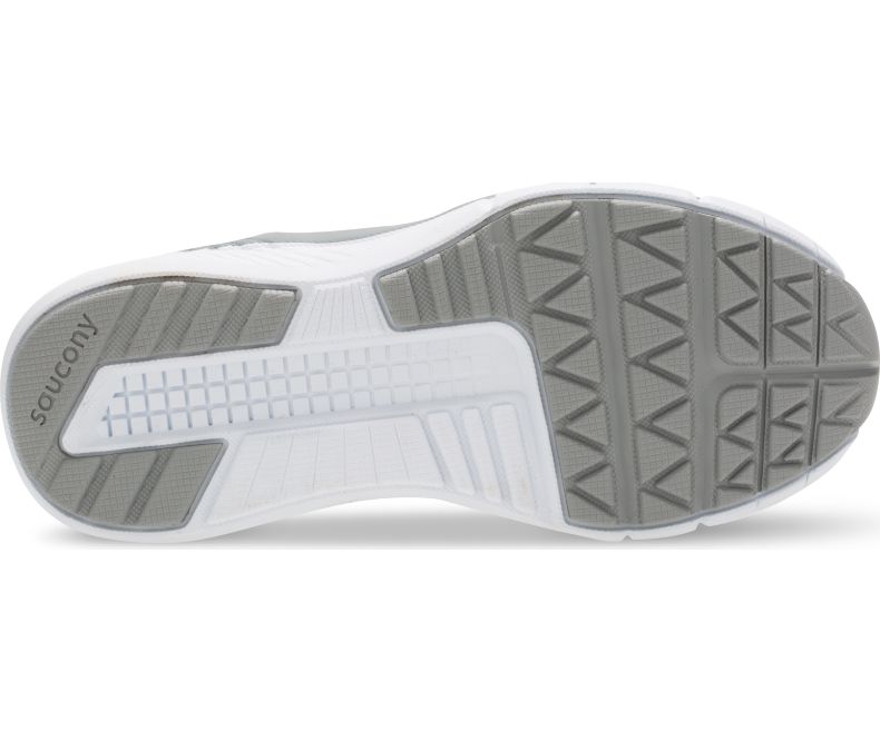Saucony Grey & White Jazz Lite A/C Kids' Sneakers - Lightweight Athletic Shoes for Boys & Girls - Perfect for Running, School & Casual Wear
