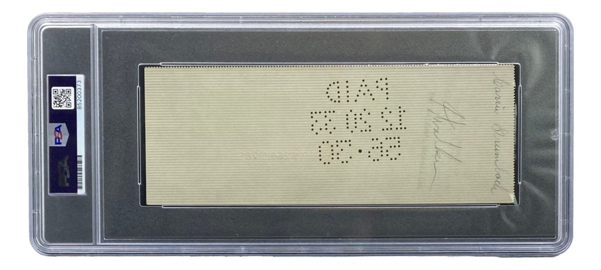 Authentic Orville Wright Signed Bank Check - PSA/DNA Certified 85200373 - Rare Aviation Memorabilia for Collectors & History Enthusiasts - Perfect for Display in Museums, Offices, or Private Collections