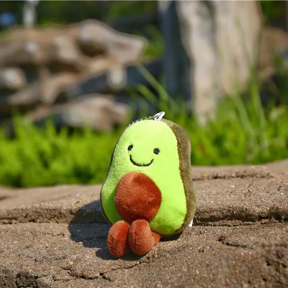Soft Plush Avocado Keychain - Cute Kawaii Avocado Charm for Backpacks, Purses & Gifts - Perfect for Key Rings, Bags & DIY Accessories