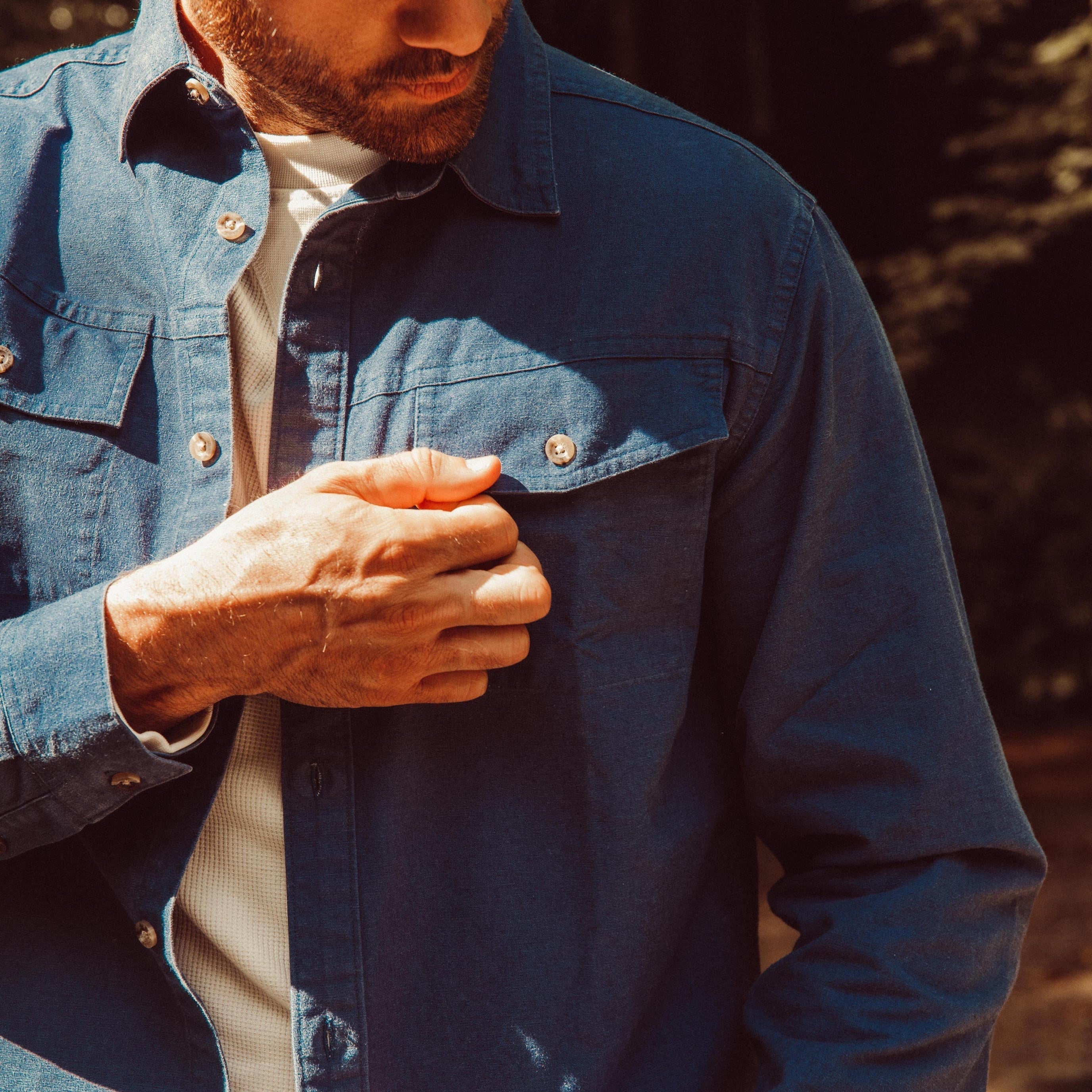 Hamilton Chamois Shirt for Men - Soft Flannel Work Shirt with Chest Pocket - Durable Outdoor Shirt for Hiking, Camping & Casual Wear