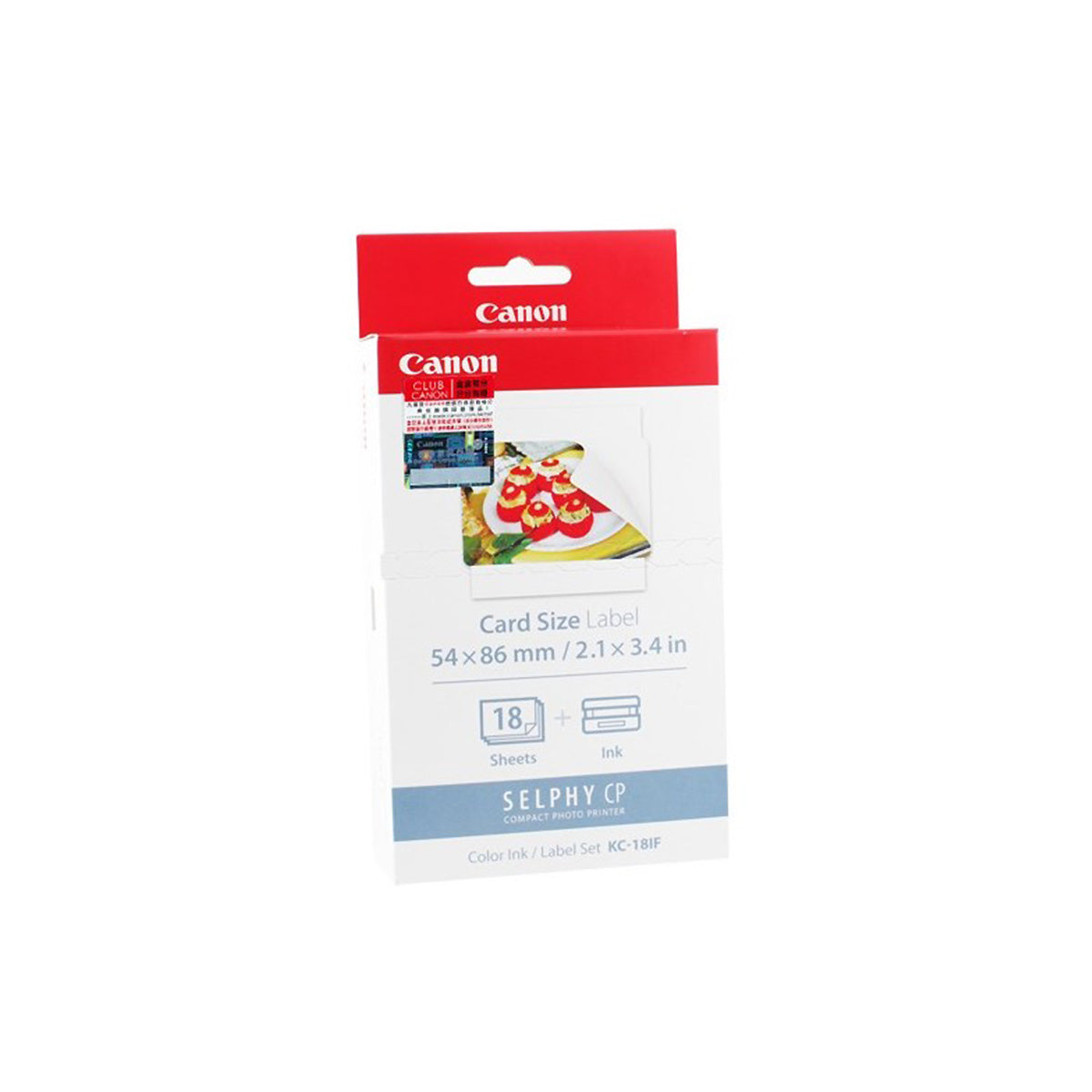 CANON KC-18IF Full-Size Sticker Set (Credit Card Size) - 18 Sheets with Ribbon - Perfect for Scrapbooking, DIY Crafts & Photo Albums