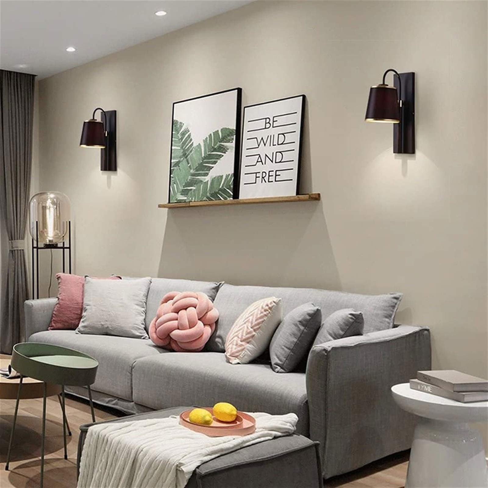Modern Wall Mount Lamp - Single Head Indoor Lighting with Galvanized Iron Body for Living Room, Bedroom, Hotel Decor - Black Finish | Perfect for Ambient Lighting in Hallways, Corridors and Balconies