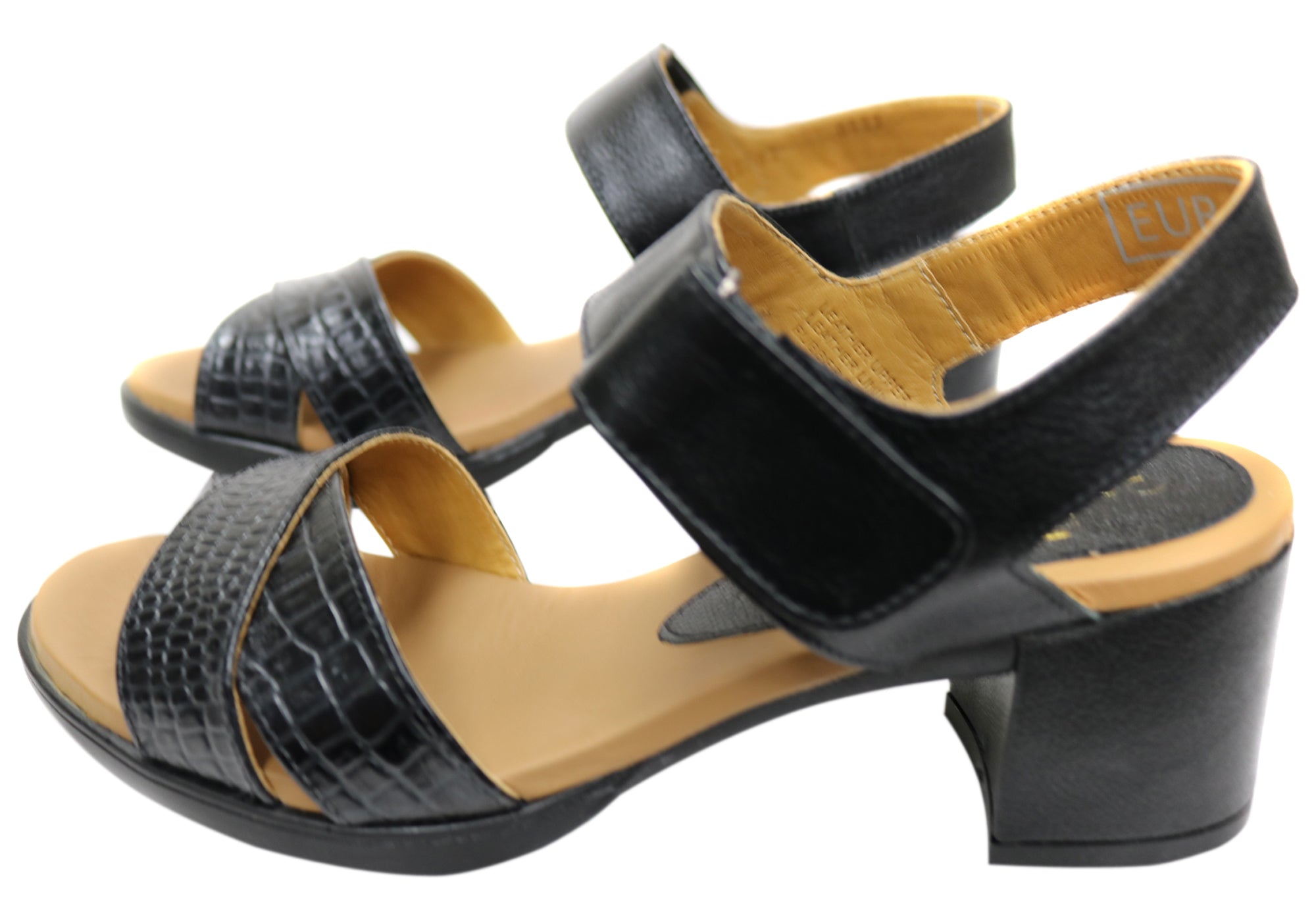 Vivian Women's Comfortable Leather Mid Heel Sandals - Stylish & Breathable Open Toe Shoes for Work, Party & Summer Outfits