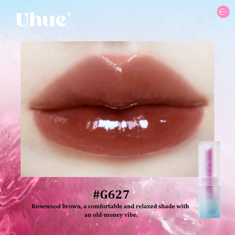 Uhue Drunk Glow Multi-Use Mirror Lipstick - Long Lasting Hydrating Lip Color with Shimmer Finish for Parties, Date Night & Everyday Wear