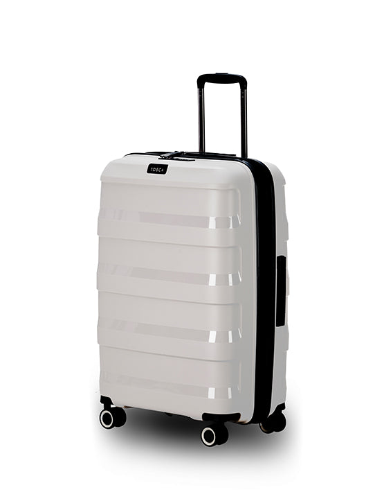 Tosca Comet 25in Medium Spinner Luggage - Durable Cobblestone Hardshell Suitcase for Travel, Business Trips & Weekend Getaways