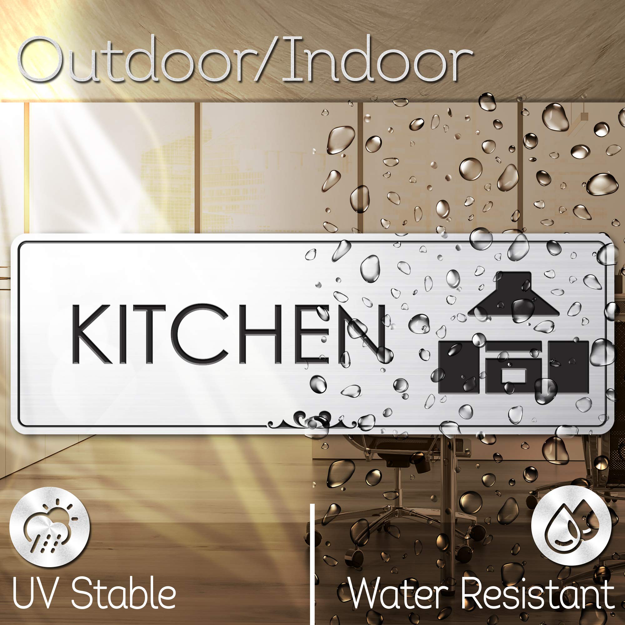 Engraved Brushed Silver Kitchen Pantry Decor Sign 3