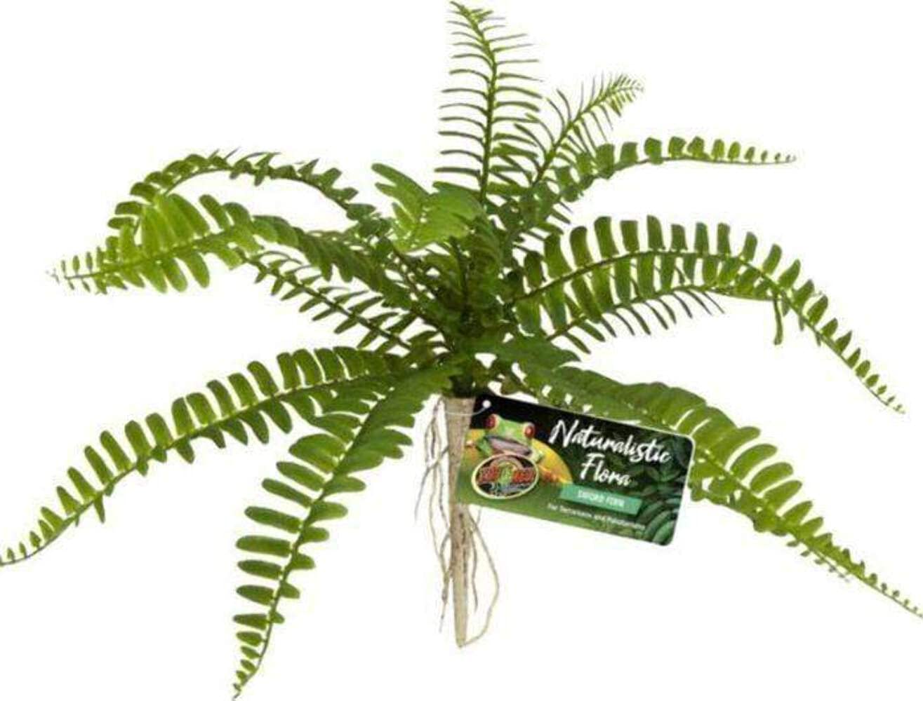 Zoo Med Naturalistic Flora Sword Fern - Realistic Artificial Plant for Terrariums, Paludariums & Vivariums - Perfect for Reptile Habitats, Frog Tanks & Aquascaping Decor