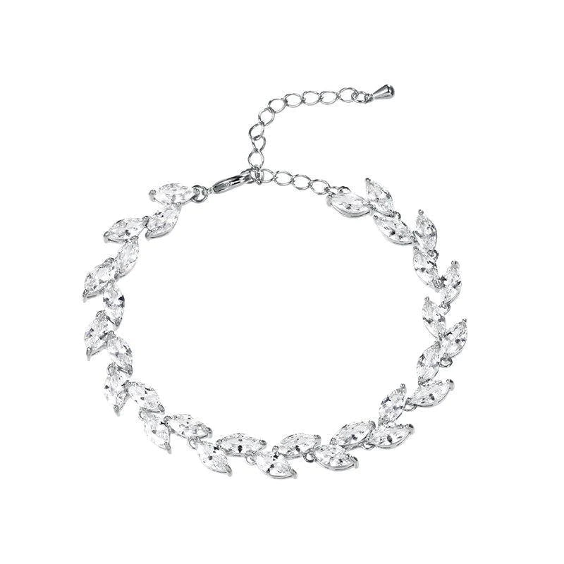 Elegant Crystal Wedding Bracelet for Bride - Gold or Silver (7268, 7271) | Perfect for Bridal Shower, Wedding Ceremony & Anniversary Gifts