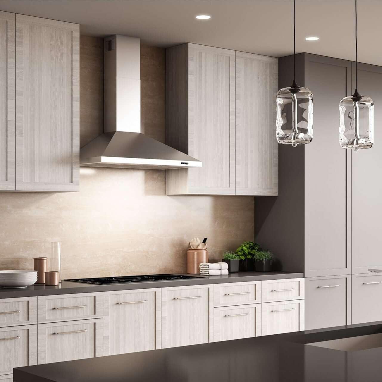 Broan 30-Inch Elite EW48 Series Range Hood - Stainless Steel & Black Stainless Steel Options (EW4830) | Powerful Kitchen Ventilation for Gas & Electric Stoves
