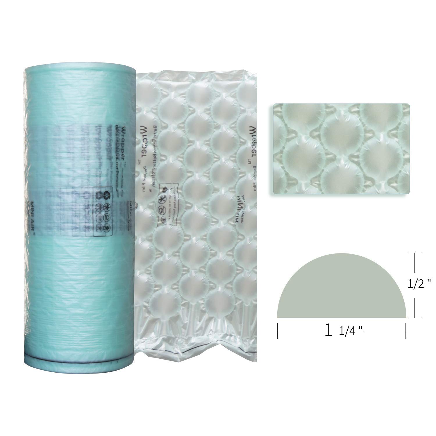 2 Rolls EA2 Air Bubble Cushion Wrap - 1/2