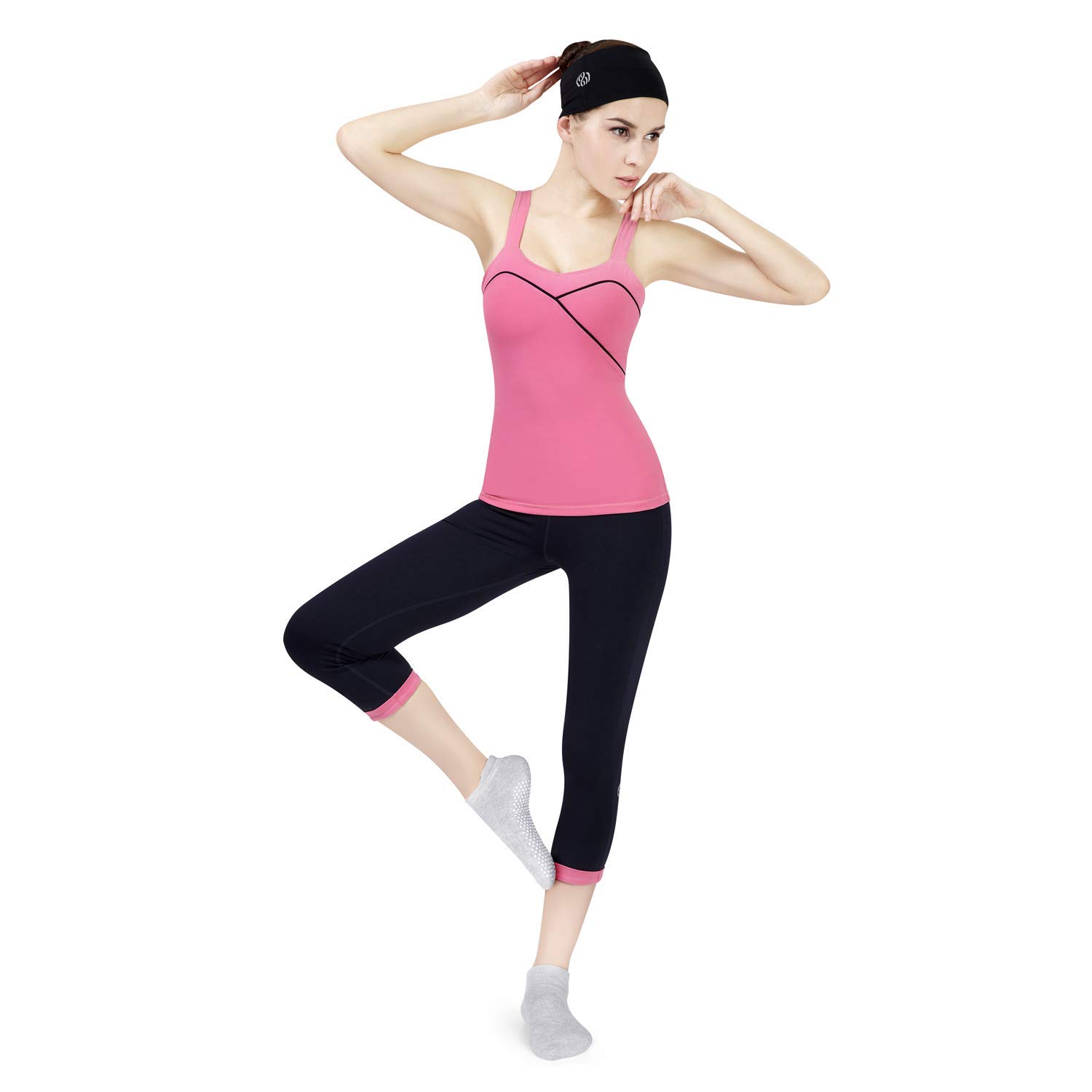 Non-Slip Grip Socks for Women & Men - 3 Pairs Anti-Skid Yoga Socks for Workout, Pilates, Barre, Home Exercise & Pregnancy - Perfect for Gym, Studio & Indoor Activities