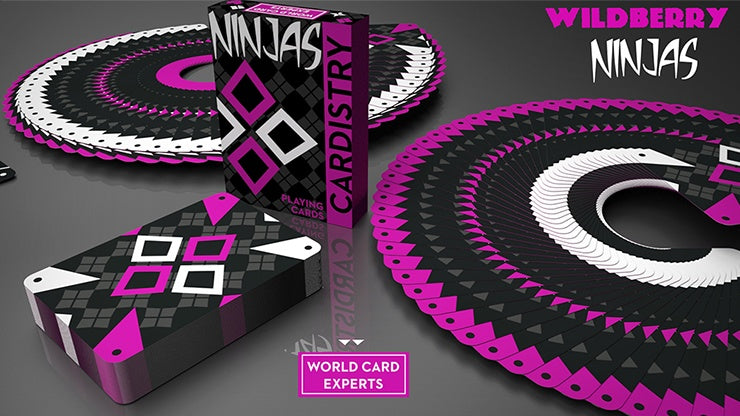 Cardistry Ninja Wildberry Playing Cards - Premium Deck for Card Tricks, Magic & Flourishing - Perfect for Magicians, Cardists & Beginners | Ideal for Performances, Practice & Gifts