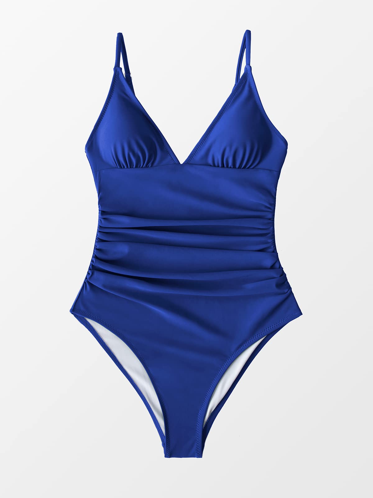 CUPSHE Women's One Piece Swimsuit - Tummy Control V Neck Bathing Suit for Women | Beach, Pool & Vacation Swimwear | High Waisted Slimming Swimsuit for Summer