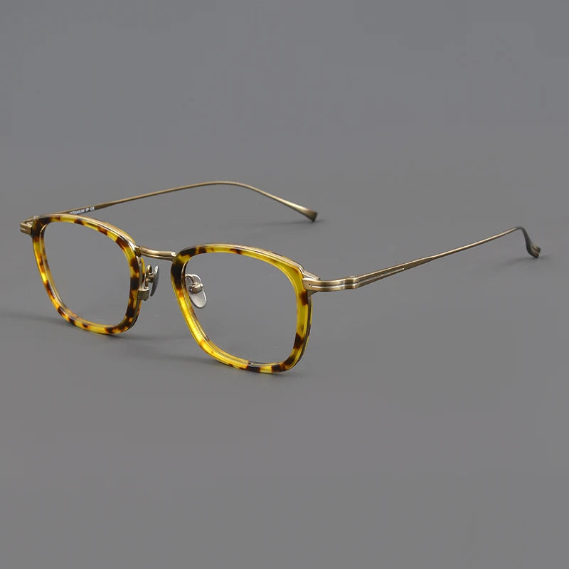 Stylish Aimee Unisex Full Rim Big Square Titanium Acetate Eyeglasses 94224 - Trendy Lightweight Frames for Work, Reading & Fashion