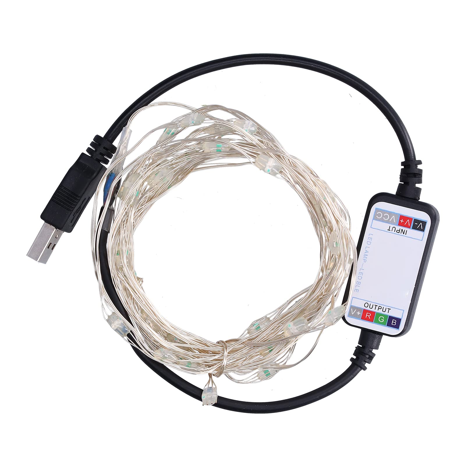 01 02 015 LED Light Strip - 10M 100 LED Waterproof Flexible Copper Wire Lights for Halloween, Birthday Party, Christmas Decorations - Perfect for Indoor/Outdoor Home, Garden, and Event Lighting