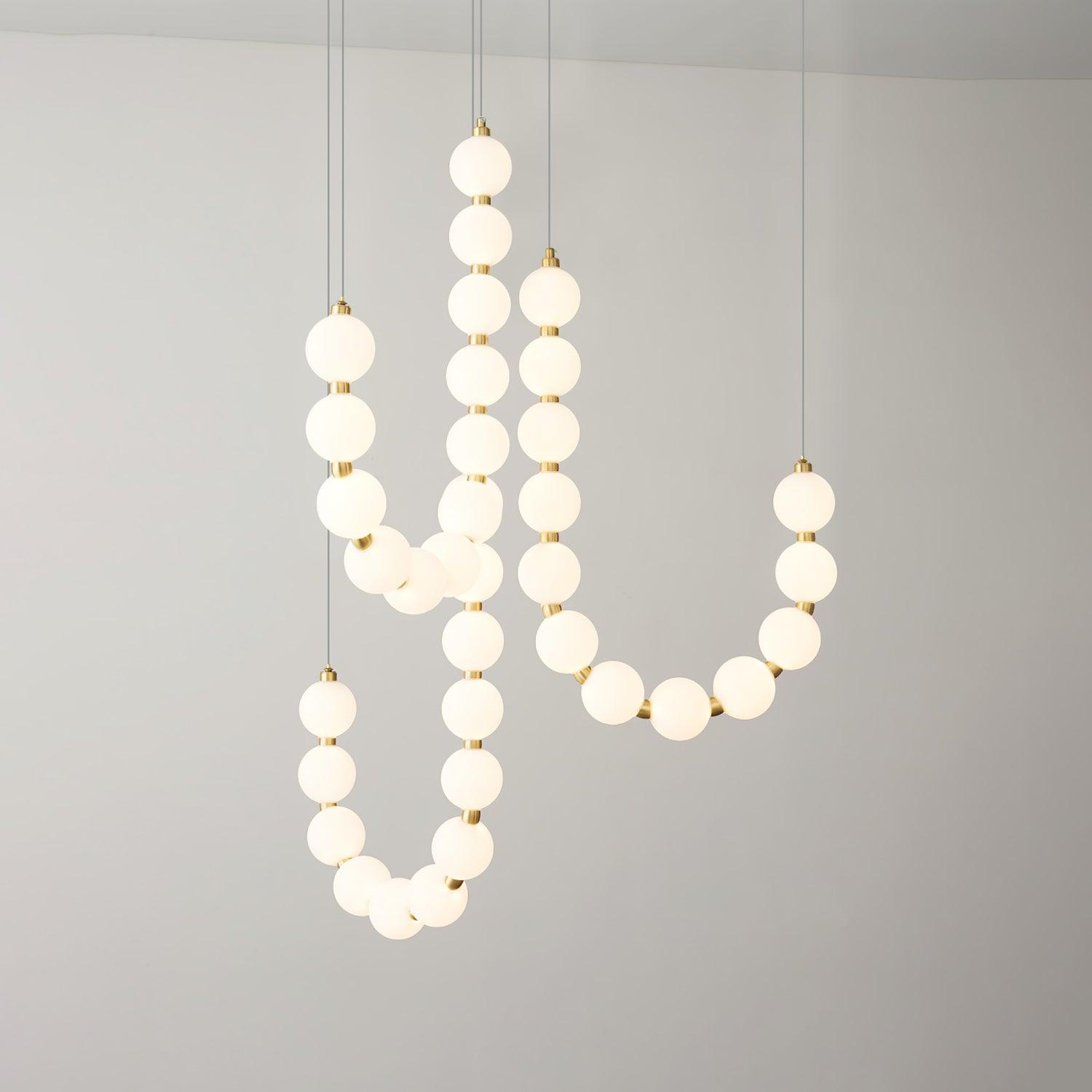 Elegant Acrylic Pearl Chandelier Necklace for Women - Perfect for Weddings, Parties & Evening Events