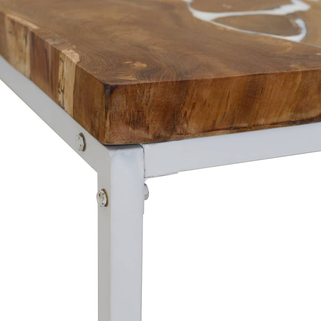 CHARMMA Teak Resin Coffee Table 23.6