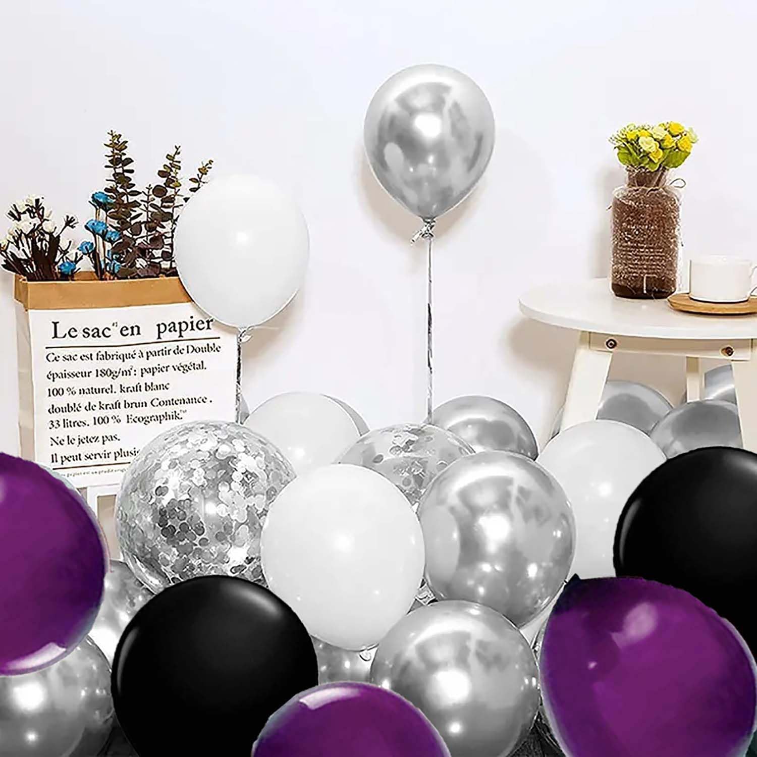 2025 Graduation Party Decorations - 30Pcs Purple & Black Balloons for Class of 2025, Birthday & Halloween Decor | Perfect for Graduation Ceremonies, Home Parties & School Events