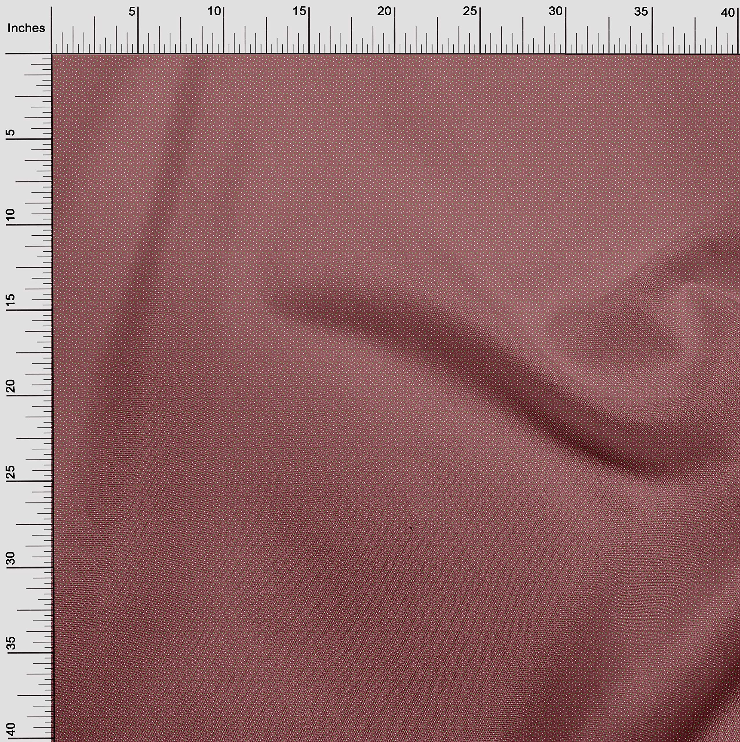 oneOone Velvet Pink Fabric Dot Print - 58 Inch Wide Sewing Material by The Yard for DIY Clothing & Crafts | Perfect for Dresses, Quilting, Home Decor Projects