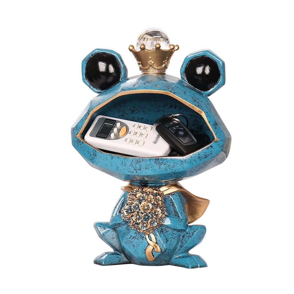 Cartoon Frog Resin Key & Candy Bowl - Decorative Desktop Storage Tray for Keys, Jewelry, Coins | Cute Home Decor Organizer for Entryway, Bedroom, Office
