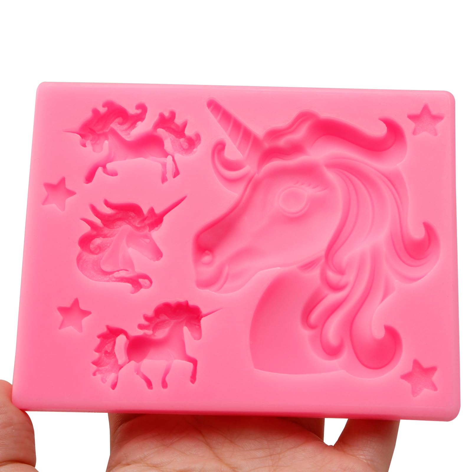 Unicorn & Horse Silicone Fondant Molds Set - Food Grade Chocolate, Resin, Cake Decorating Tools for Cupcake Toppers, Candy & Gumpaste - Perfect for Birthday Parties, Baby Showers & DIY Crafts