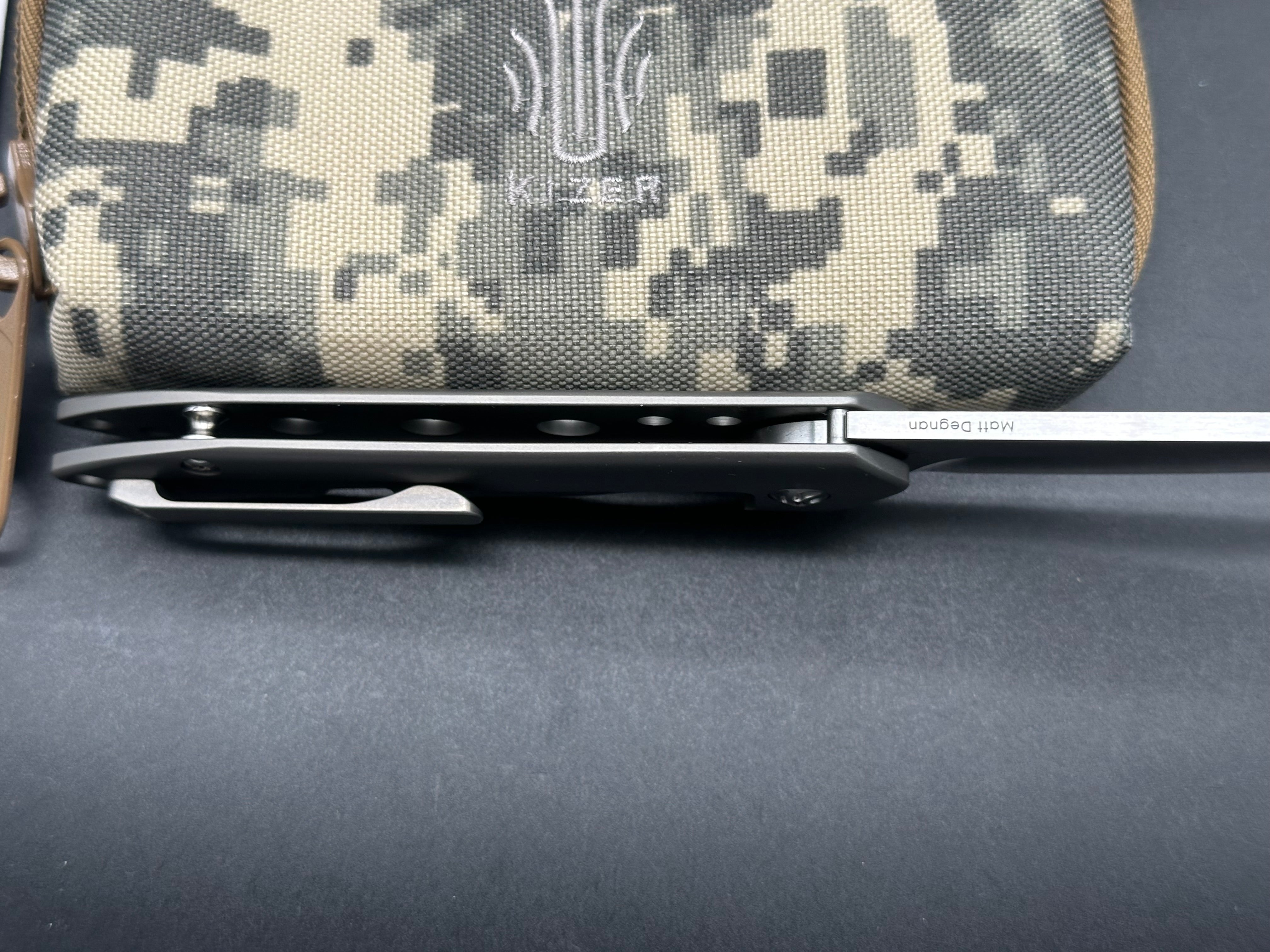 Kizer Guru Folding Pocket Knife - Ki 3504K1 with S35VN Steel Blade & Titanium Handle | Designed by Matt Degnan | EDC, Camping, Hiking & Outdoor Survival Tool