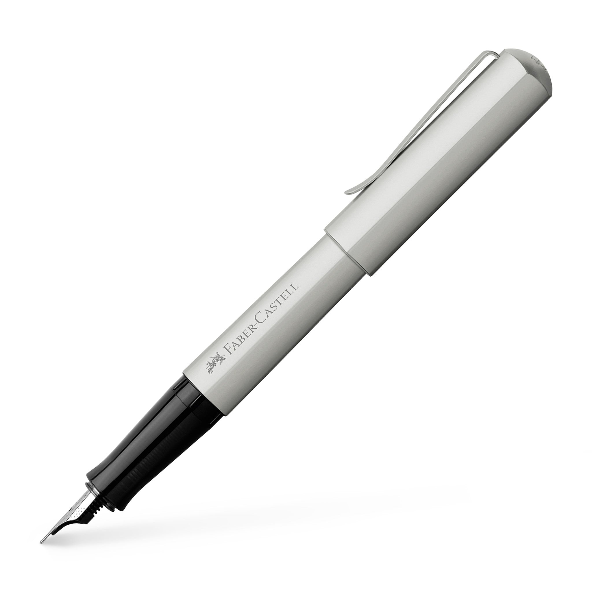 Premium HEXO Matte Silver Fountain Pen - Smooth Writing Luxury Pen for Professionals & Students - Perfect for Calligraphy, Note Taking & Gift Giving