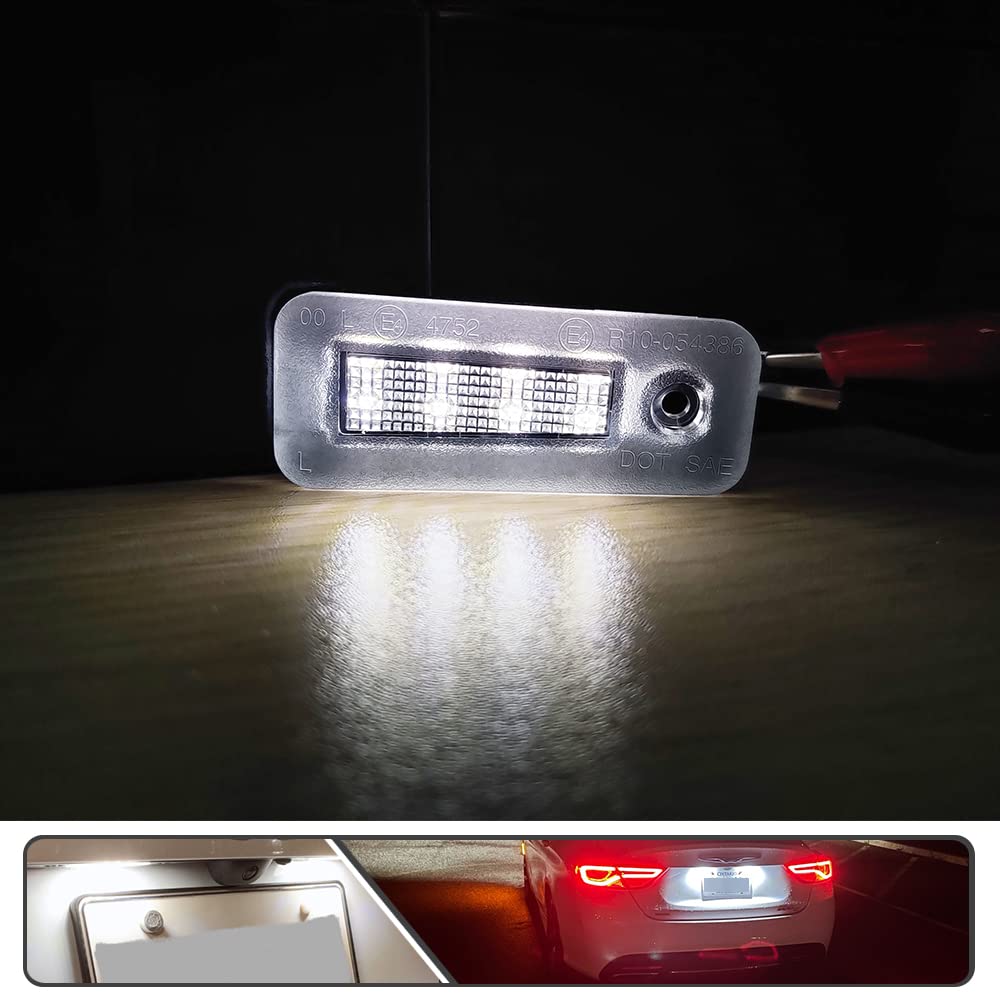 2Pcs LED License Plate Lights for Chrysler 200 2015-2017 - Super Bright SMD Xenon White Bulbs, Error-Free Installation - Perfect for Night Driving & Enhanced Vehicle Appearance