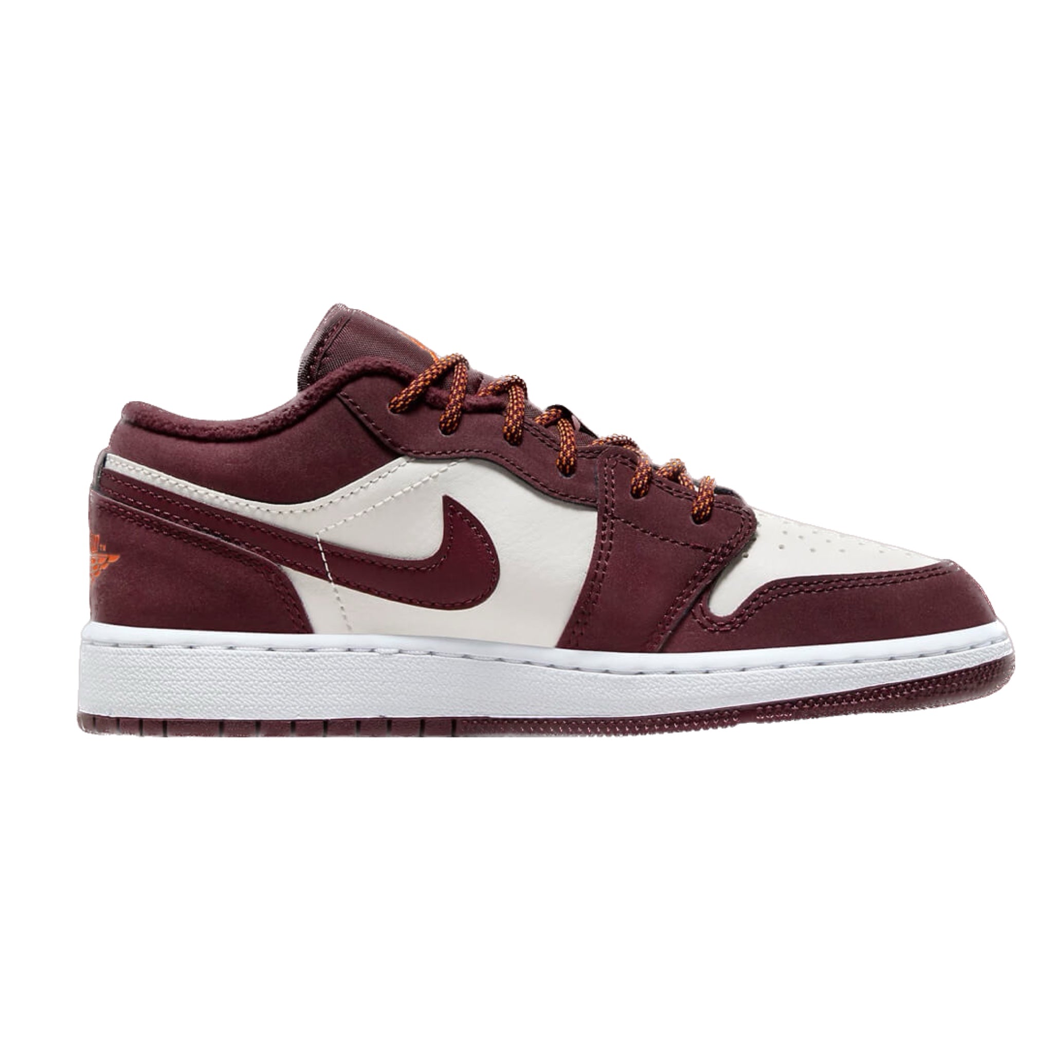 Air Jordan 1 Low GS Sneakers for Girls - Night Maroon Basketball Shoes for Kids | Perfect for School, Sports & Casual Wear