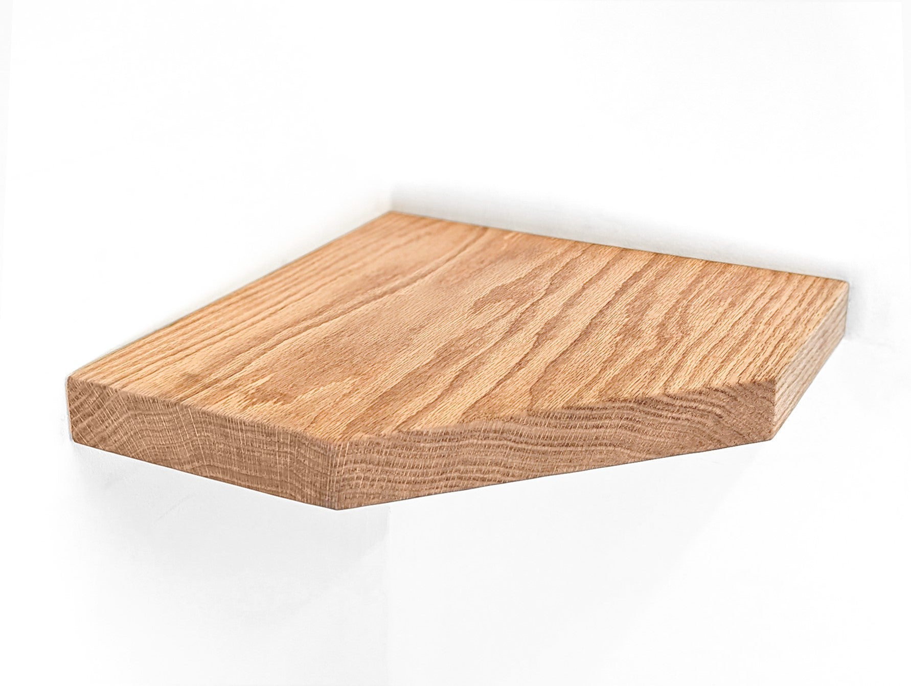 Premium Mahogany Floating Corner Shelf with Straight Edge - Perfect for Bathroom, Kitchen & Living Room Storage