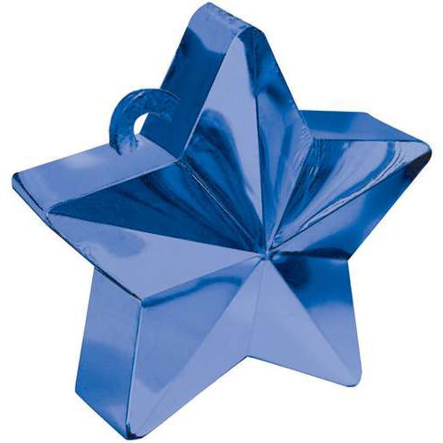 Amscan 6 oz Blue Star Electroplated Balloon Weights (Pack of 1) - Heavy Duty Party Decorations for Birthday, Wedding, Baby Shower & Special Events