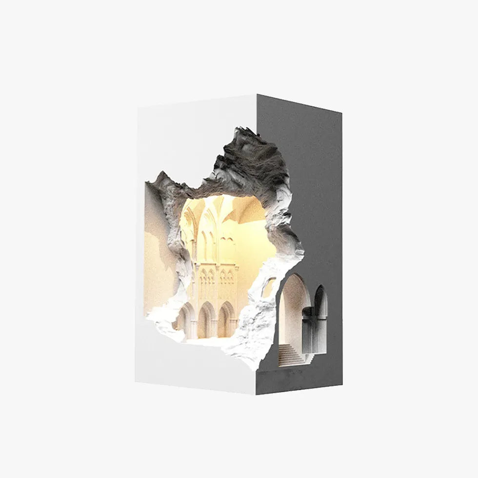 Modern Sensor-Activated Plaster Wall Lights - Energy-Efficient Indoor/Outdoor Lighting for Hallway, Bedroom, and Garden Decor
