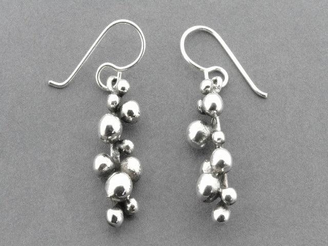 Handmade Beaded Drop Earrings in Sterling Silver - Elegant Dangle Jewelry for Women - Perfect for Parties, Weddings & Special Occasions
