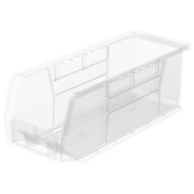 Clear Stackable Plastic Storage Bins - 10-7/8