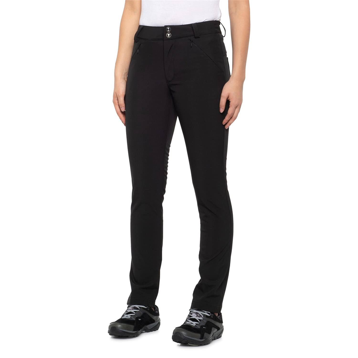 Black Lancy Bonded Fleece Hiking Pants for Women - Small Size | Warm Winter Outdoor Trekking & Camping Gear
