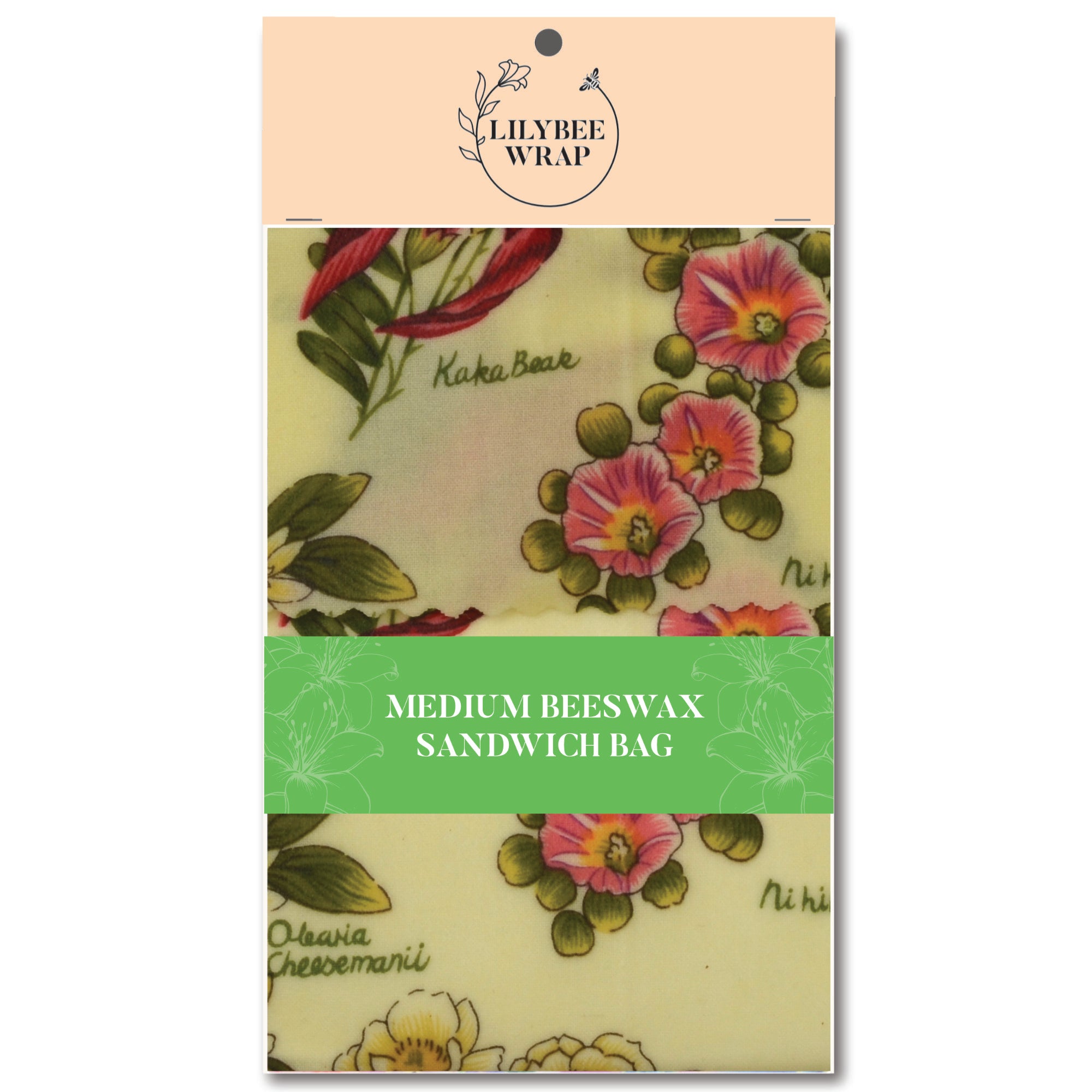 Flowers of Aotearoa Beeswax Wrap Core Collection - Eco-Friendly Food Wraps for Freshness, Sustainable Kitchen Storage & Picnic Use