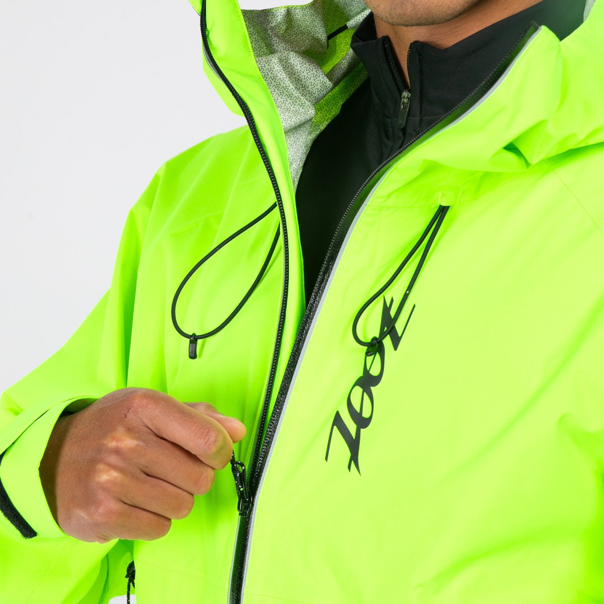 Men's Elite FlashJacket - High Visibility Safety Yellow Windbreaker for Running, Cycling & Outdoor Work | Reflective Waterproof Jacket for Nighttime Activities