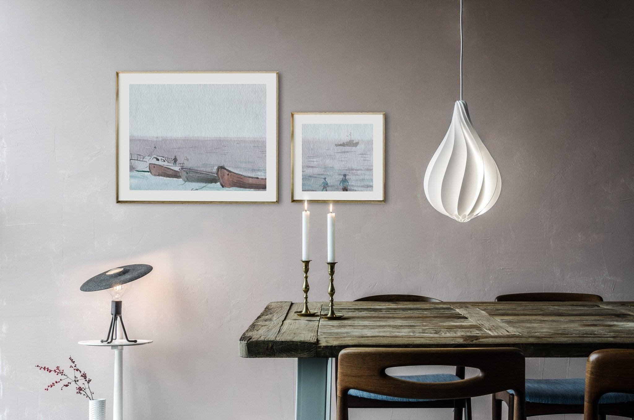 Modern Alva Pendant Light - Sleek Scandinavian Design Glass Ceiling Lamp for Kitchen Island, Dining Room & Bedroom Lighting