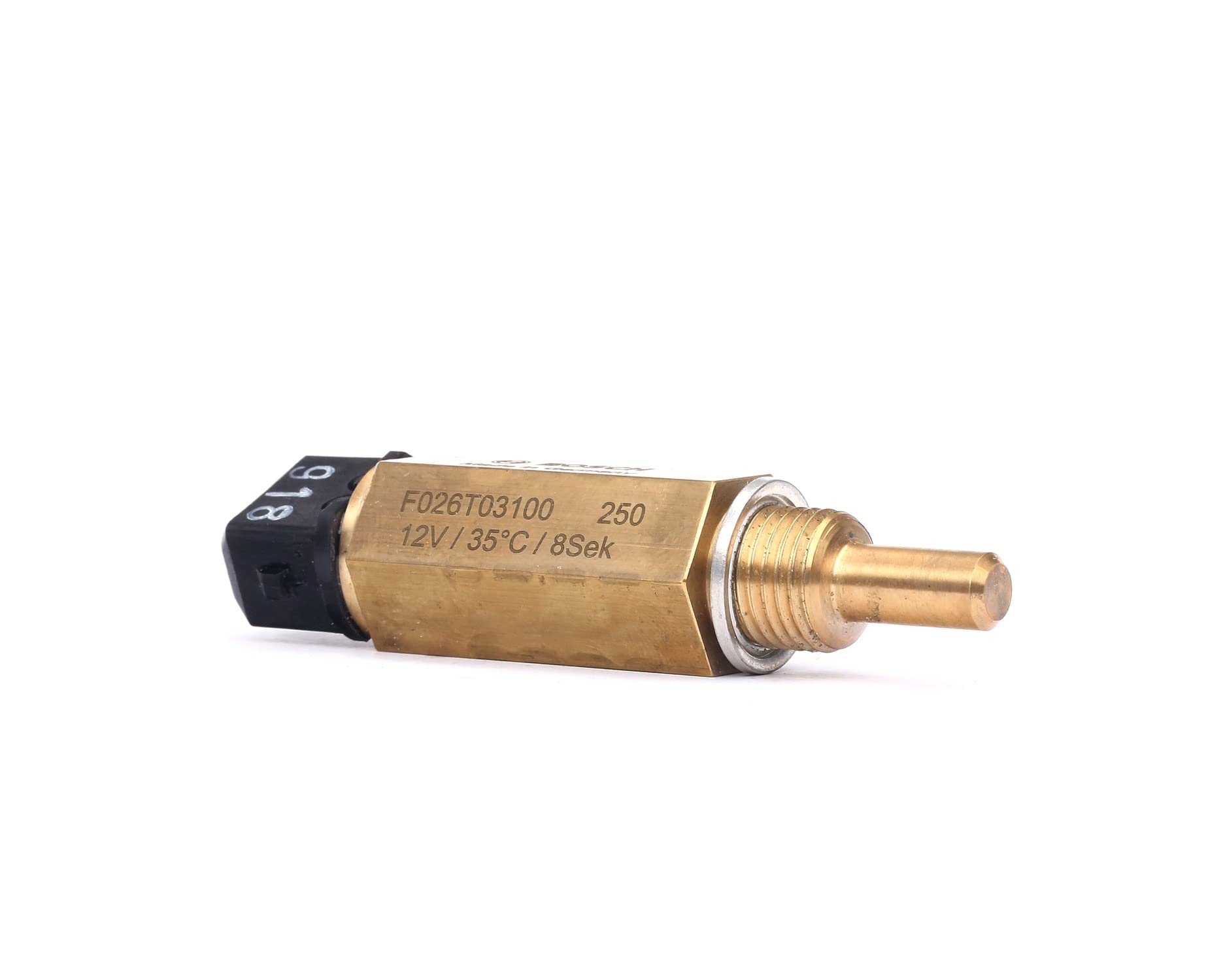 BOSCH F026T03100 Cold Start Temperature Sensor Switch - High Performance Engine Sensor for Diesel & Gas Vehicles - Ideal for Winter & Cold Weather Starts