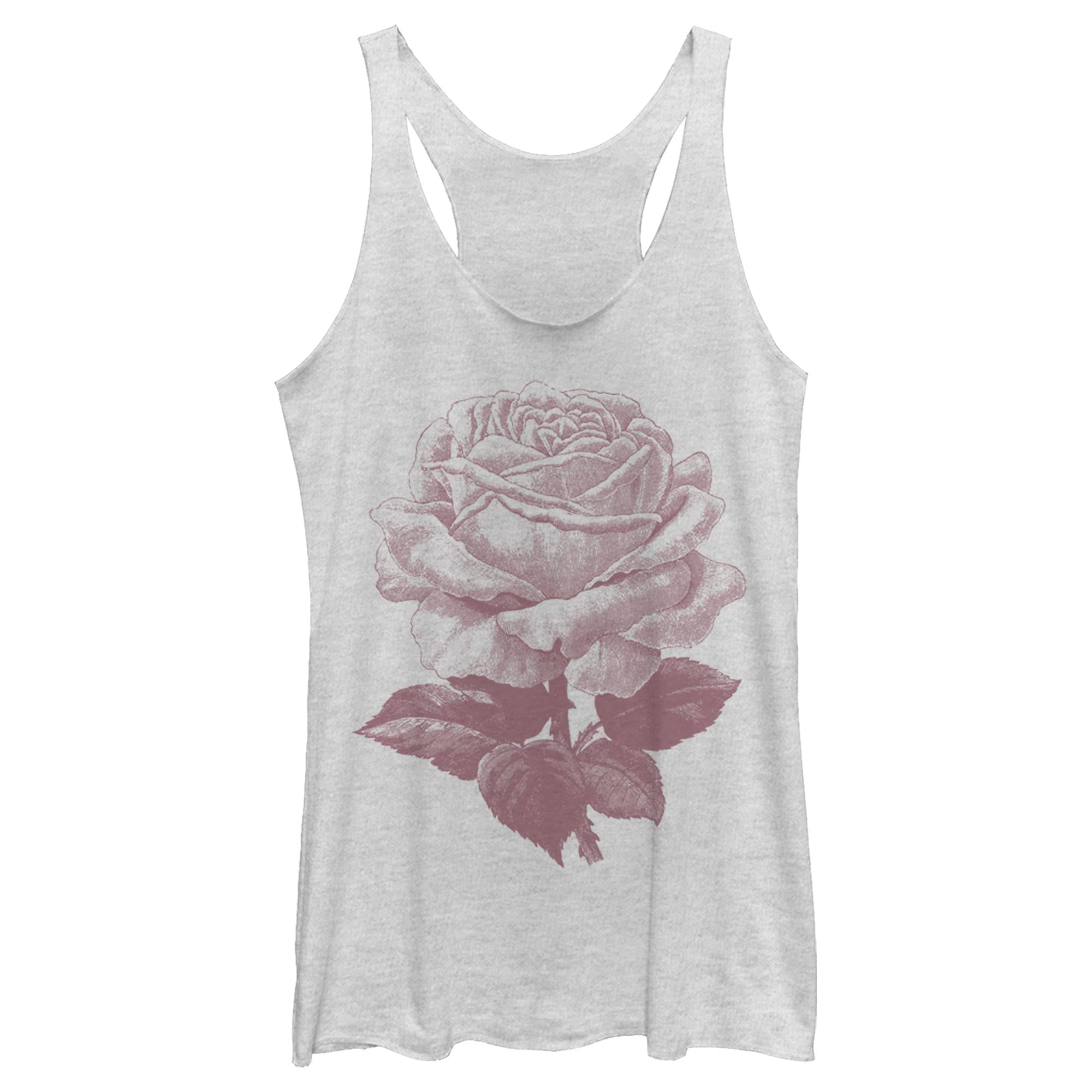 Fifth Sun Women's Rose Print Racerback Tank Top - Soft & Comfortable Summer Casual Wear for Gym, Beach, and Everyday Outfits