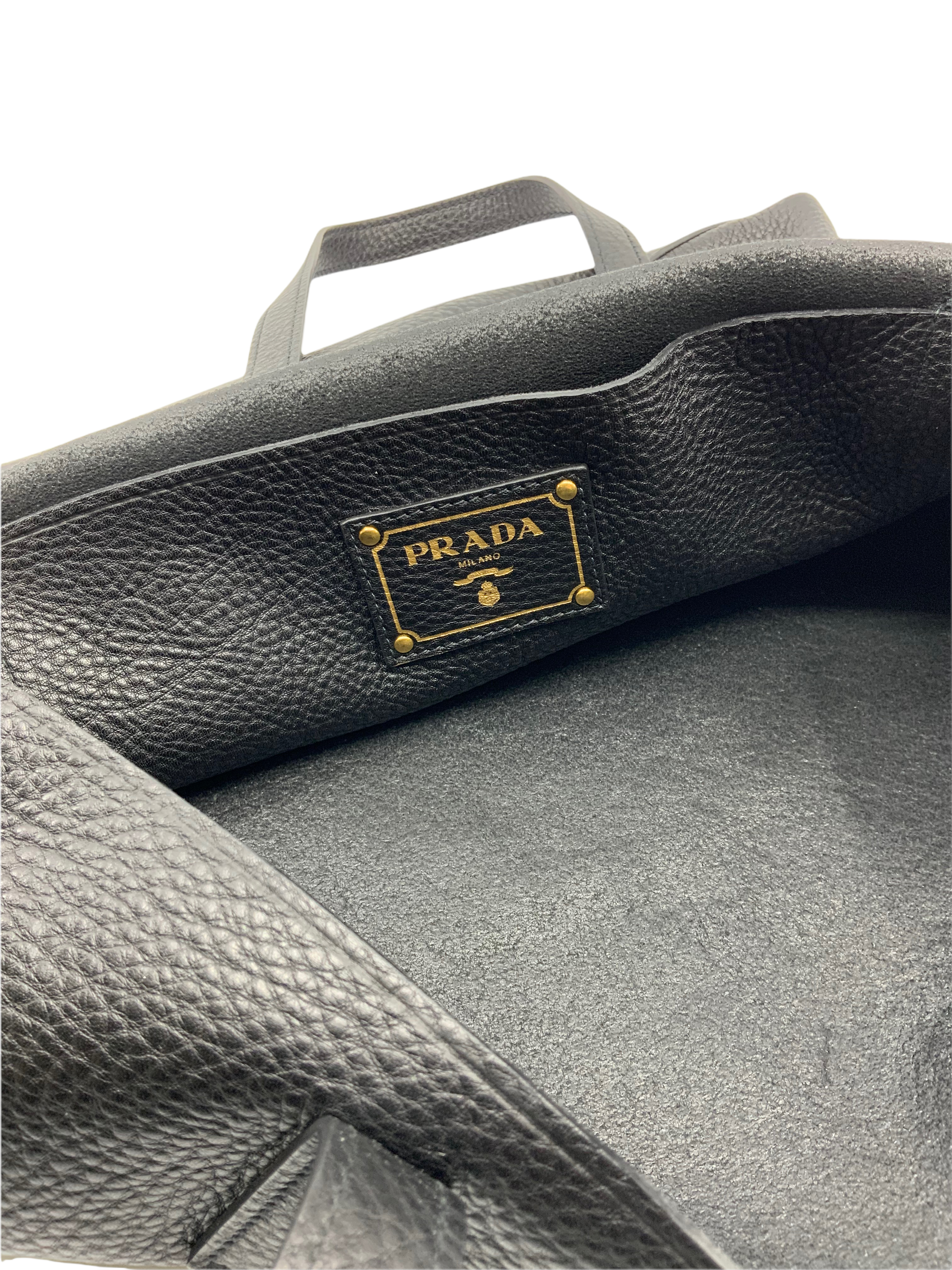 Prada Vitello Daino Large Open Tote Bag - Genuine Leather Luxury Handbag for Women, Perfect for Work, Travel & Everyday Use