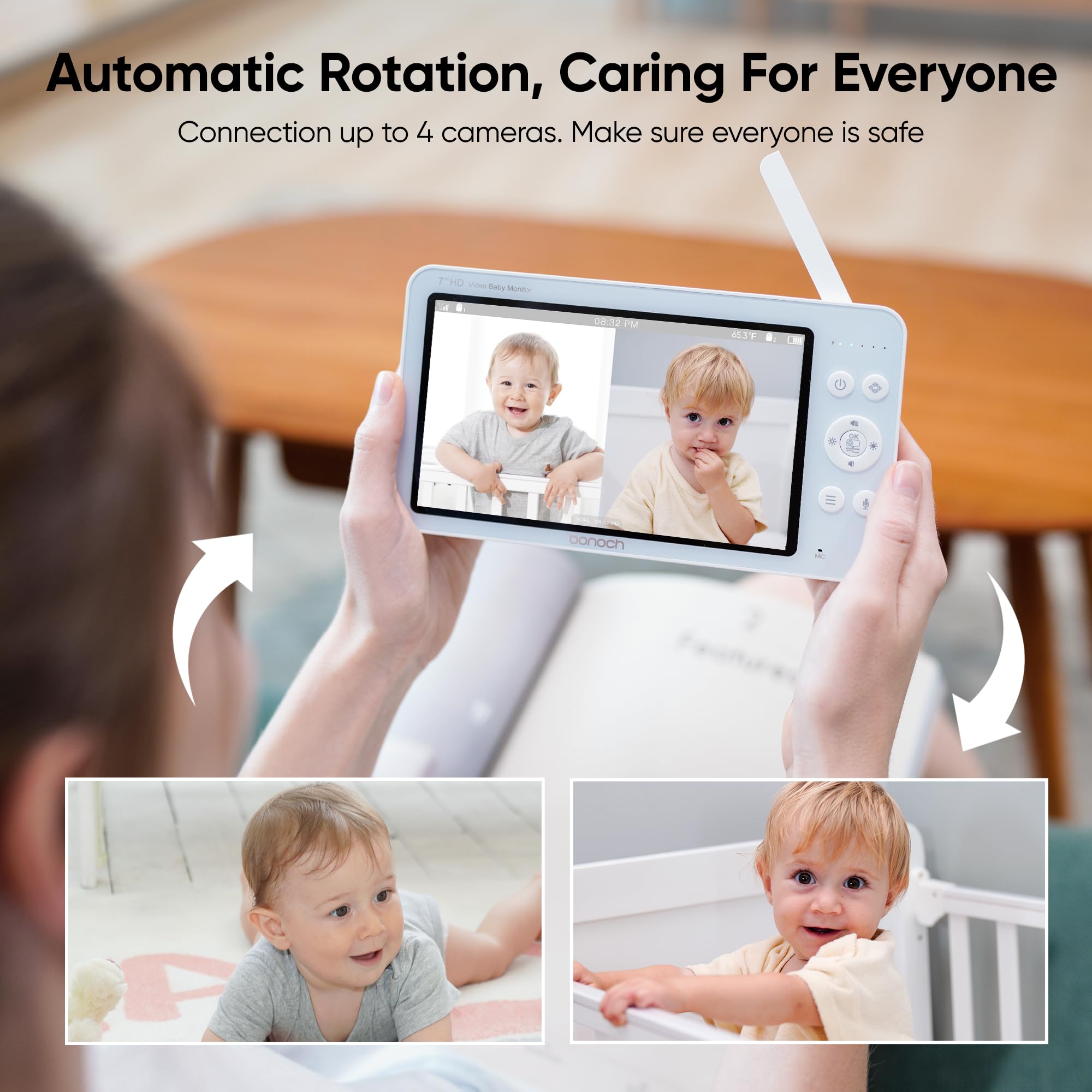 Bonoch MegaView Baby Monitor with 2 Cameras - 7
