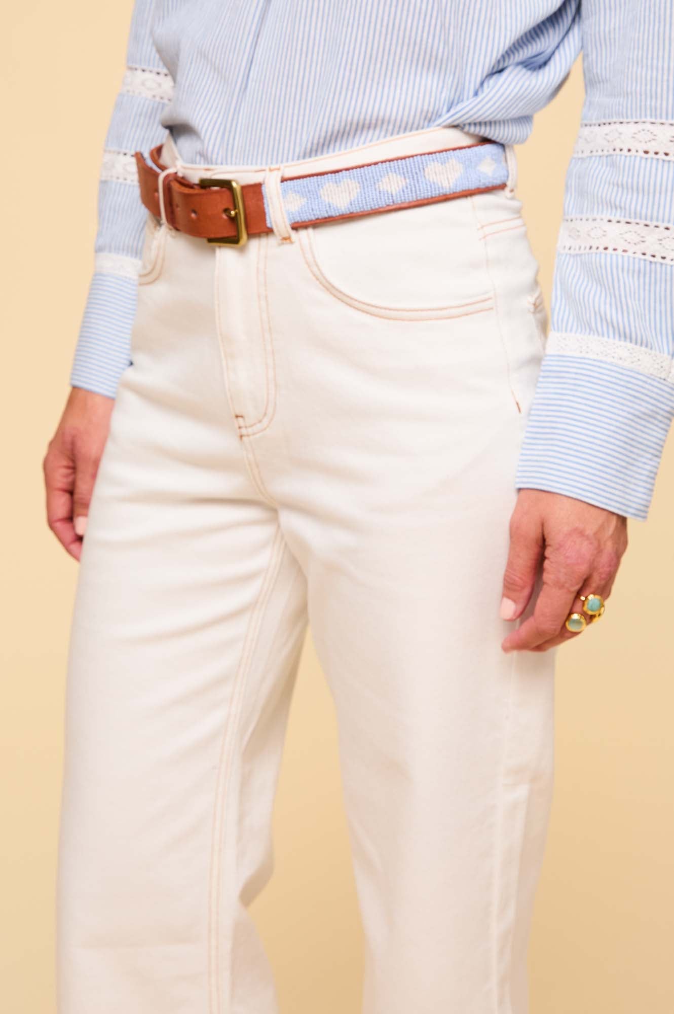 Blue Heart Belt for Women - Stylish Waist Accessory for Casual Outfits & Special Occasions