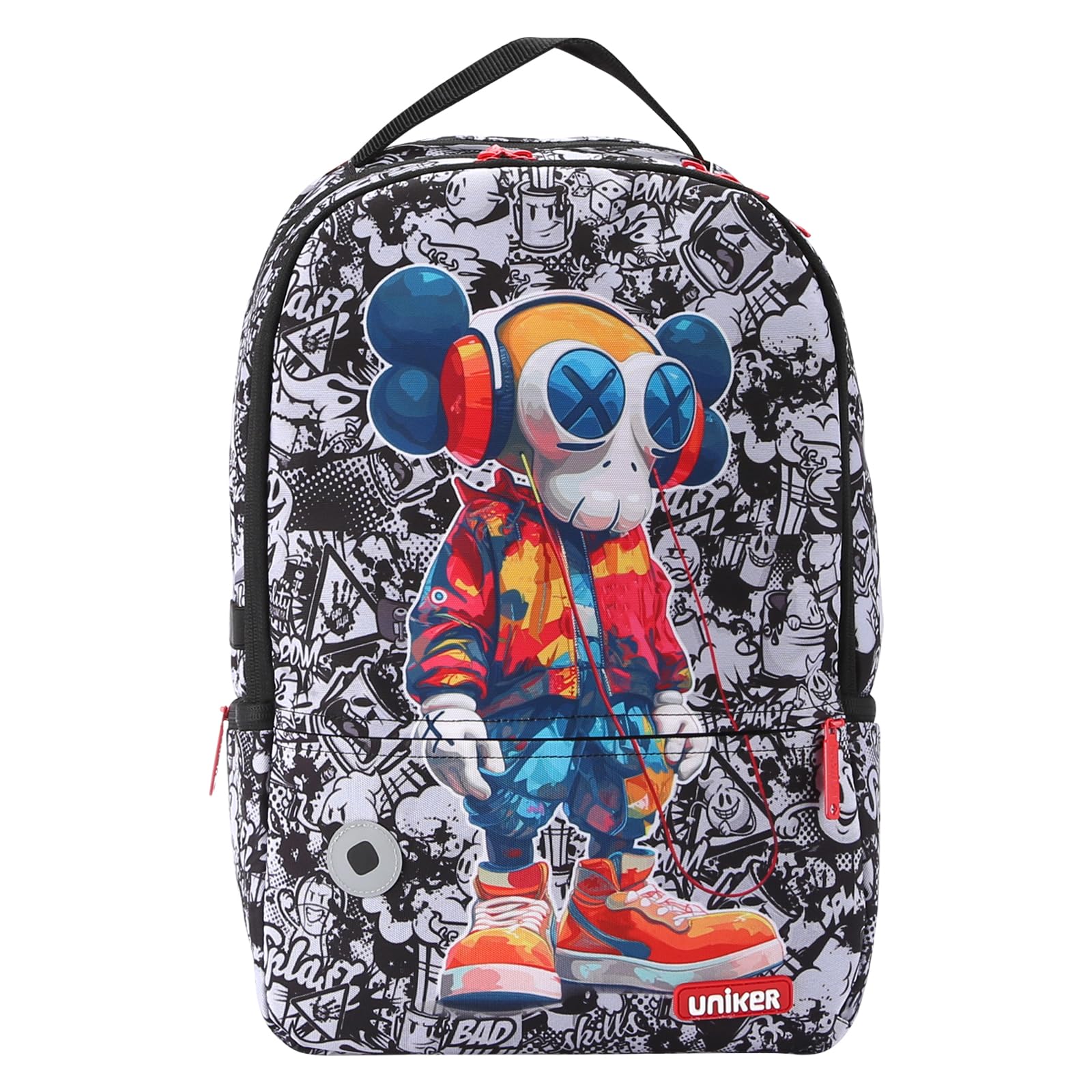 UNIKER Graffiti Backpack for School & Travel - Stylish 15.6 Inch Laptop Backpack for Men & Women - Perfect for College, Work, and Everyday Use