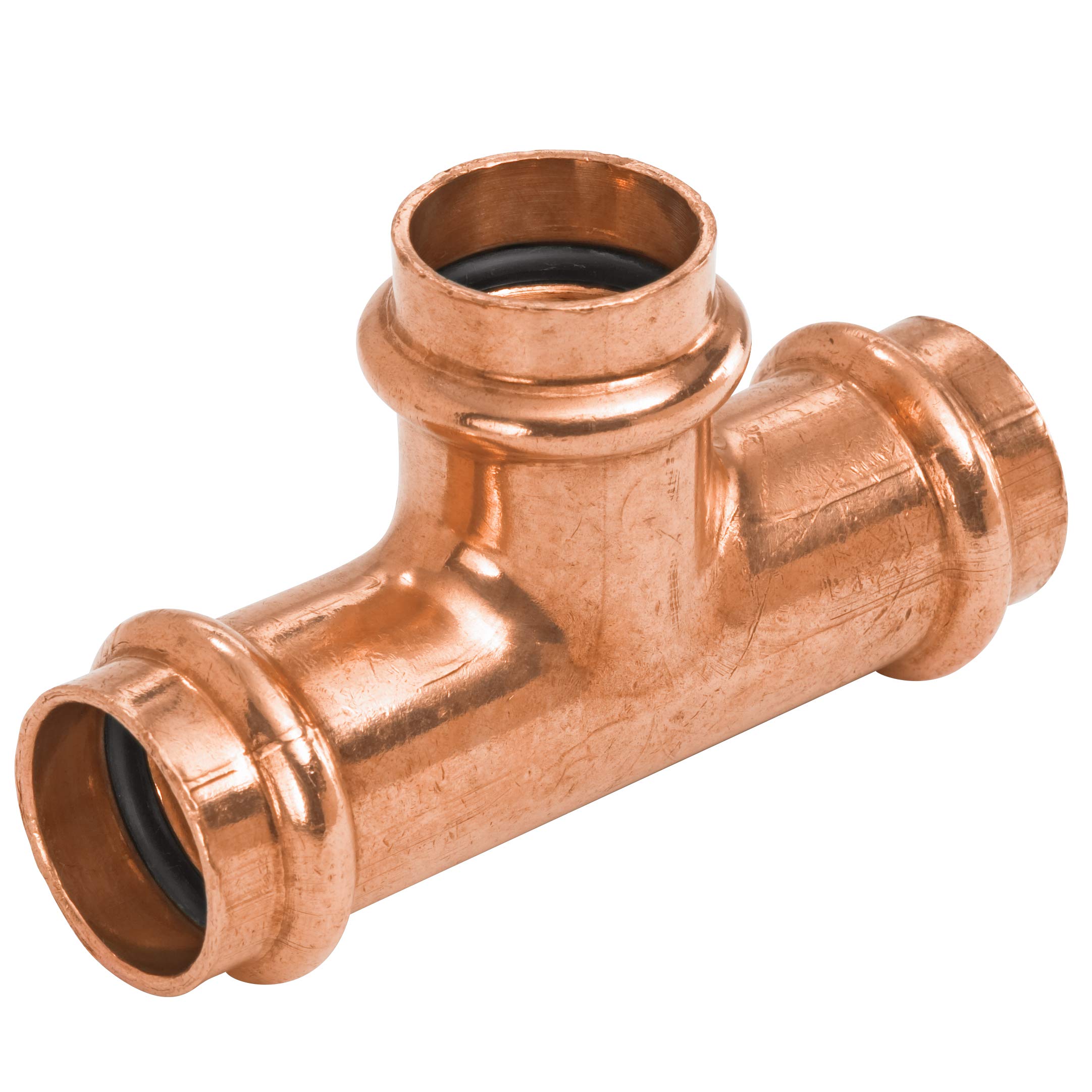 NIBCO PC611 1/2 Inch Press Tee LD - Brass Plumbing Fitting for Water Supply Lines, HVAC Systems & Industrial Piping Applications